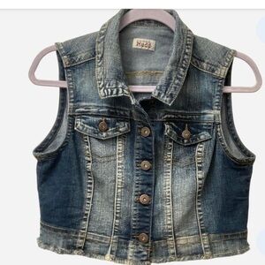 Pre-owned Mudd Blue Denim women Vest